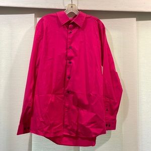 Men’s APT 9 Hot Pink Dress Shirt Size 17 34/35